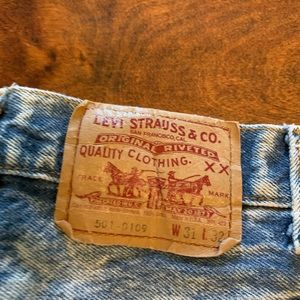 Vintage acid wash Levi 501 jeans
